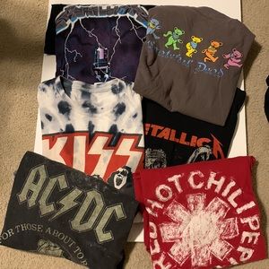 Band T-shirts. Size Medium